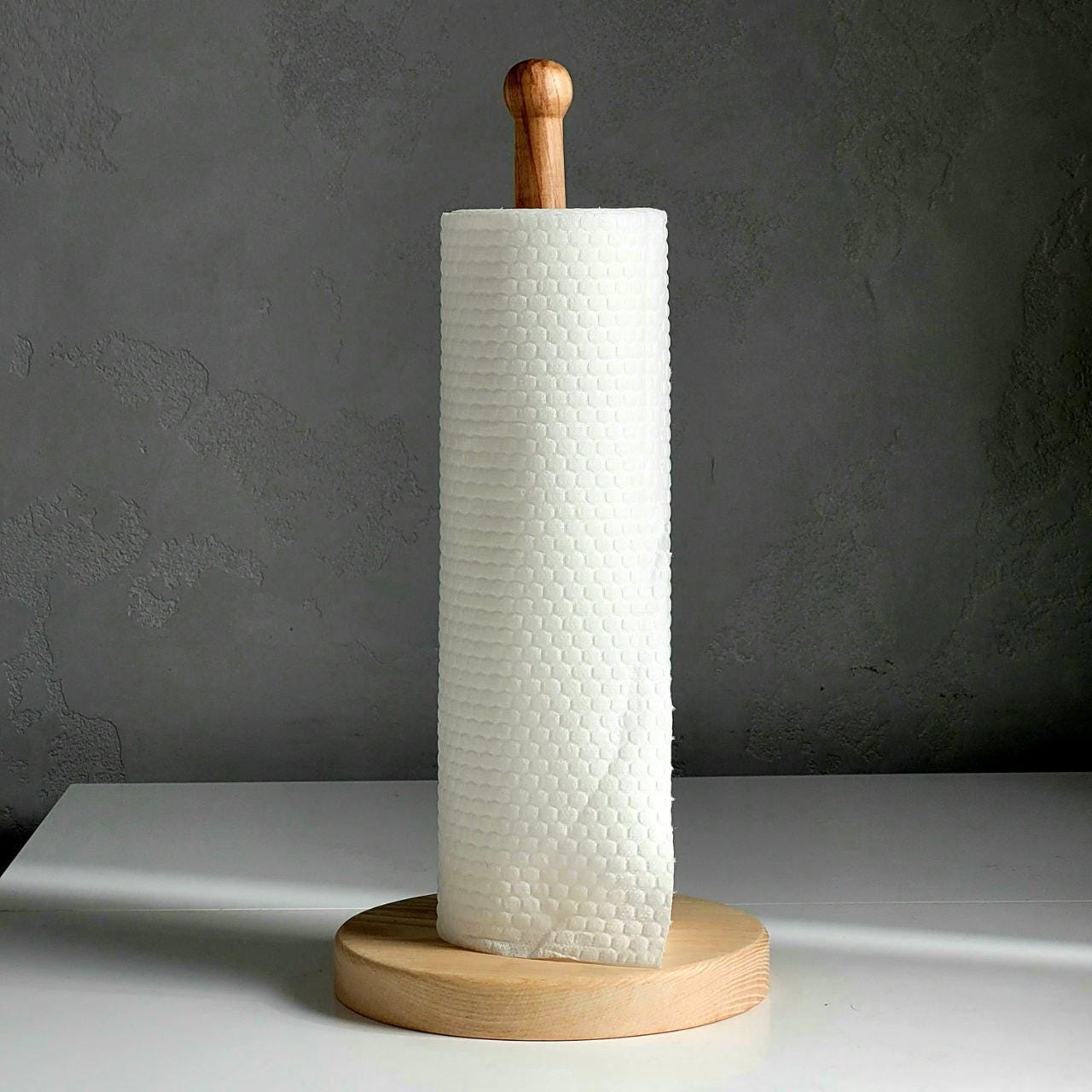 wooden-paper-towel-holder-solid-ash-kitchen-stand-minimalist-countertop-organizer-handmade-natural-wood-home-decor-1